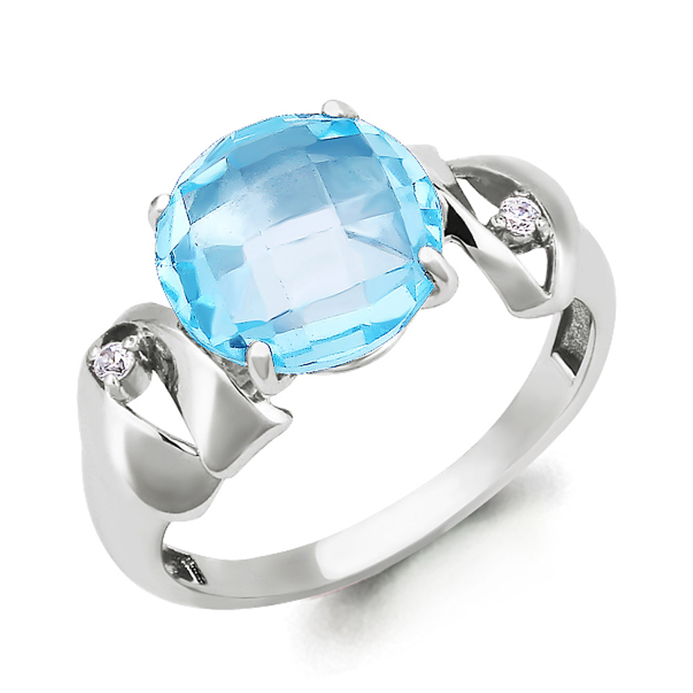 

Кольцо из серебра р. , AQUAMARINE 6594802А_925_р, 6594802А_925_р