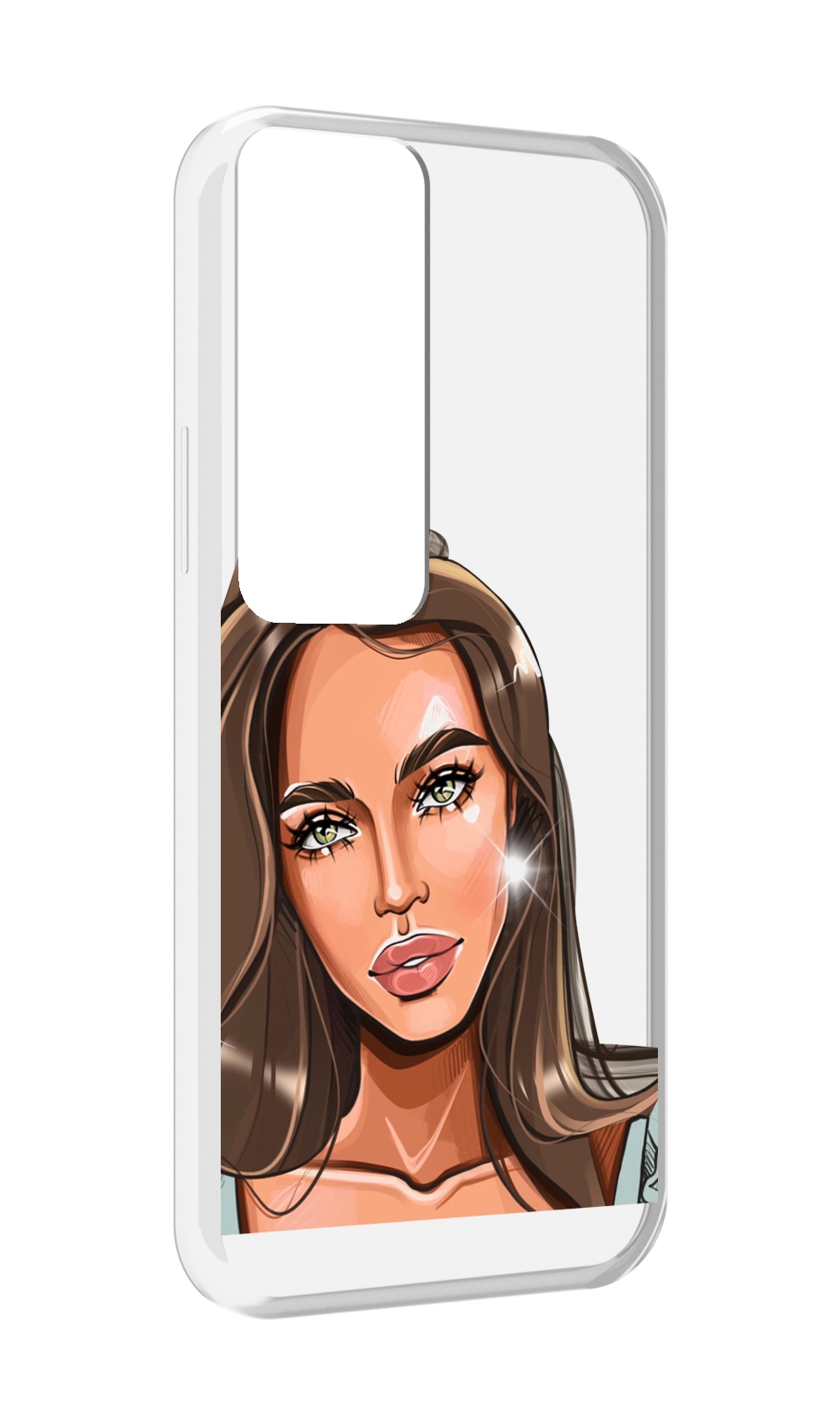 

Чехол MyPads Девушка-с-зелеными-глазами для Tecno Pova Neo 2, Прозрачный, Tocco