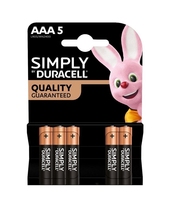 

Батарейка AAA щелочная Duracell LR03-5BL Simply Mini Stylus SIMPLY AAA MINI