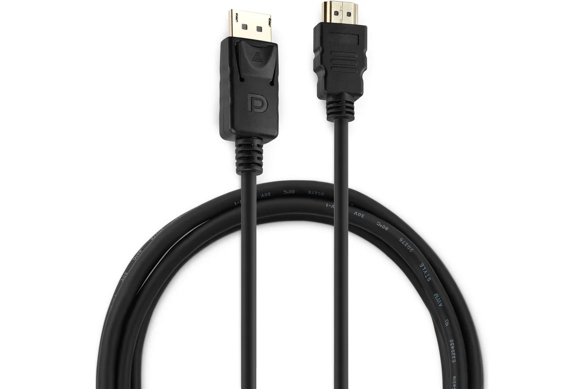 

Кабель Buro DisplayPort - HDMI вилка-вилка 1.8м черный