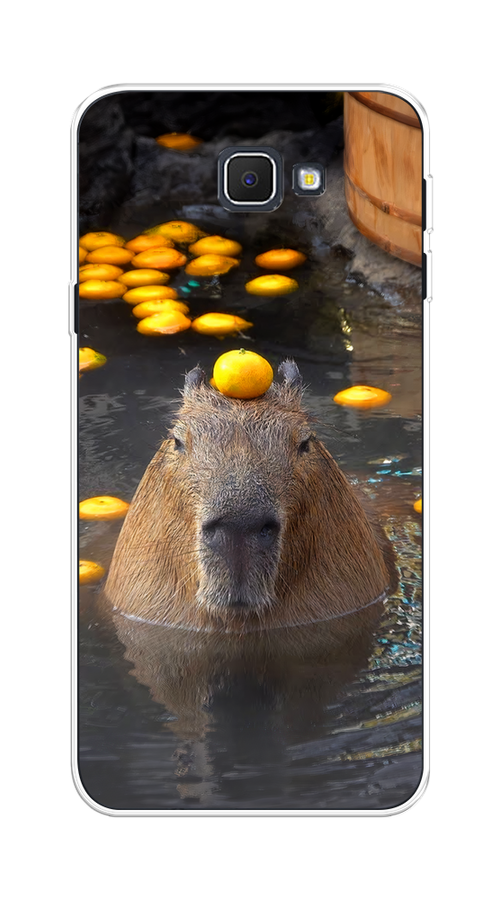 

Чехол на Samsung Galaxy J5 Prime 2016 "Капибара отдыхает", Коричневый;оранжевый;серый, 22950-1