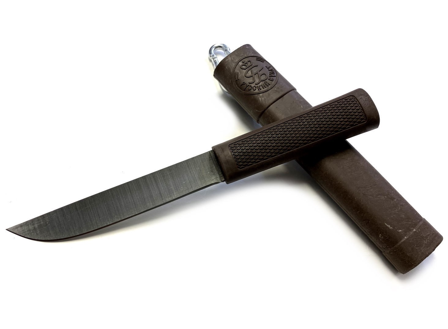 Нож Русский булат Алтайский РС, сталь 95х18, резинопластик, коричневый