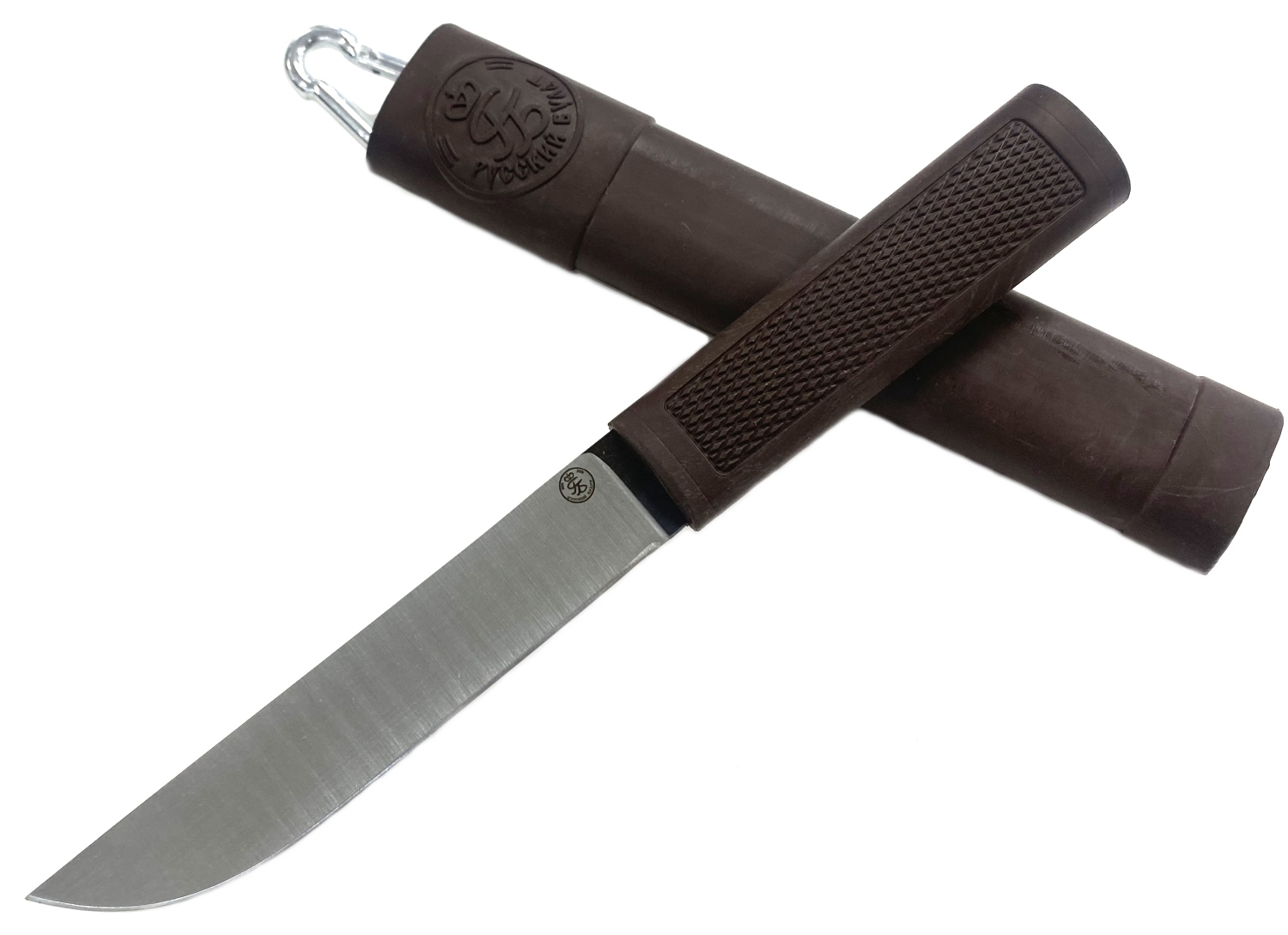 Нож Русский булат Алтайский РС, сталь 95х18, резинопластик, коричневый