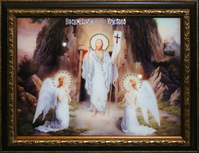 

Картина с кристаллами Воскресение Христово 1423 47,5х37,5 см, икона