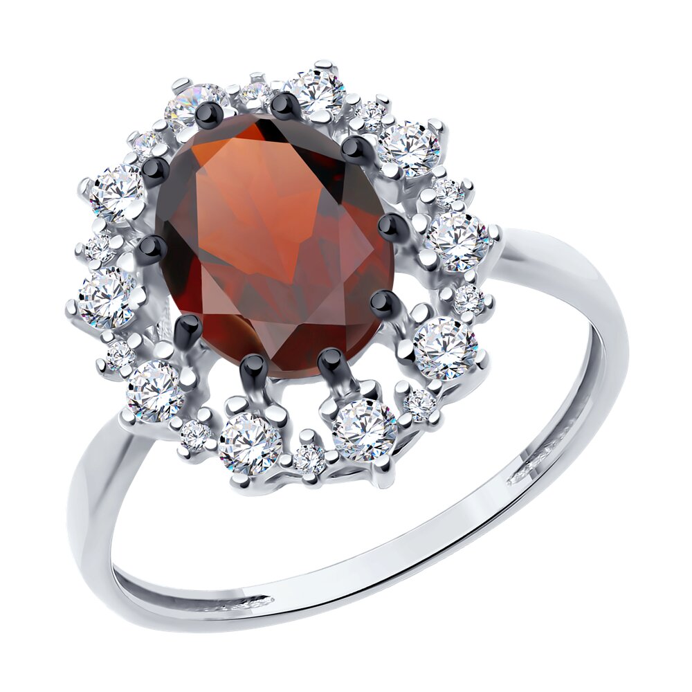 

Кольцо из серебра р. 19 Diamant 94-310-02042-2, фианит\гранат, 94-310-02042-2