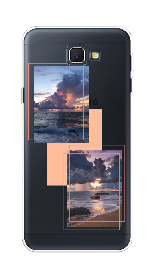 

Чехол на Samsung Galaxy J5 Prime 2016 "Sky collage", Розовый;прозрачный;синий, 22950-1