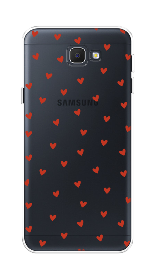 

Чехол на Samsung Galaxy J5 Prime 2016 "Red hearts", Красный;прозрачный, 22950-1