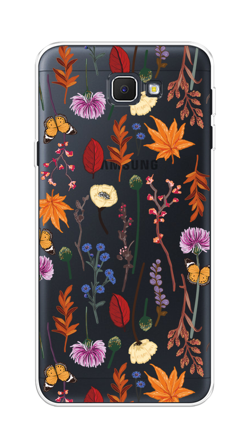 

Чехол на Samsung Galaxy J5 Prime 2016 "Orange Purple flowers", Оранжевый;красный;розовый;желтый;прозрачный, 22950-1