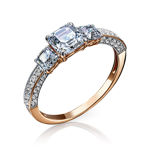 

Кольцо из красного золота р. 19 PLATINA jewelry 01-4296-00-501-1110-38, фианит, 01-4296-00-501-1110-38