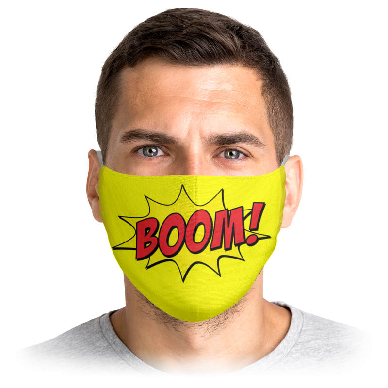 

Многоразовая маска Printio Boom желтая S, Boom