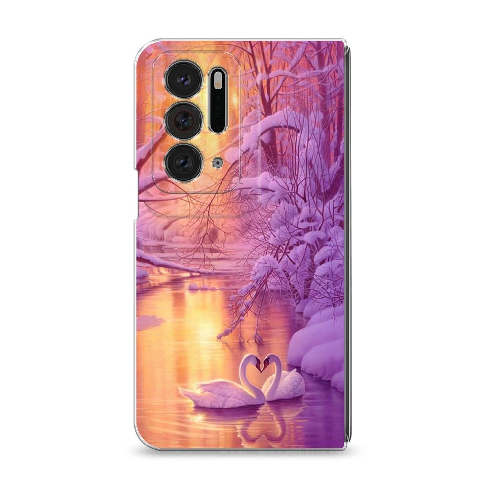 

Чехол на Oppo Find N "Зима 1", Фиолетовый;желтый, 259650-2