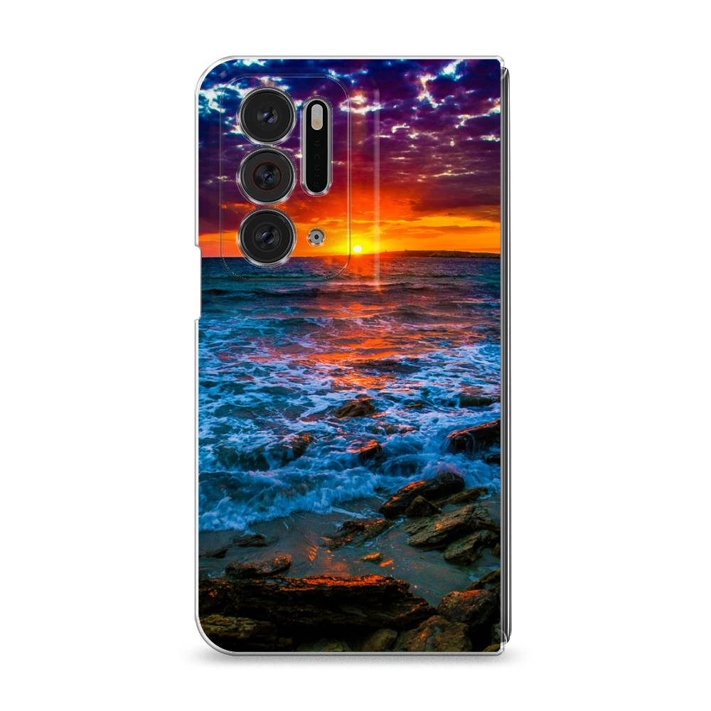 

Чехол на Oppo Find N "Закат 1", Оранжевый;синий, 259650-2