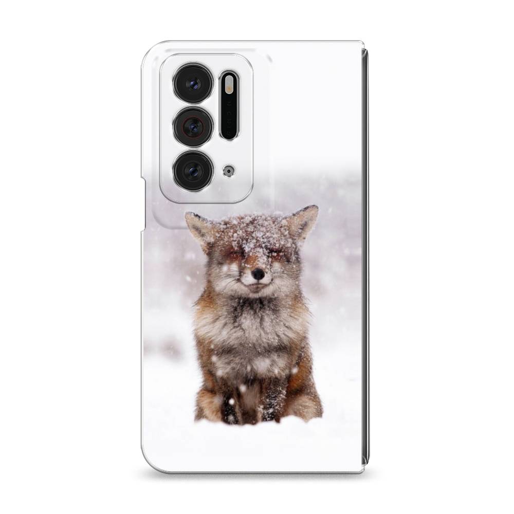 

Чехол на Oppo Find N "Зимняя лиса", Белый;серый;коричневый, 259650-1