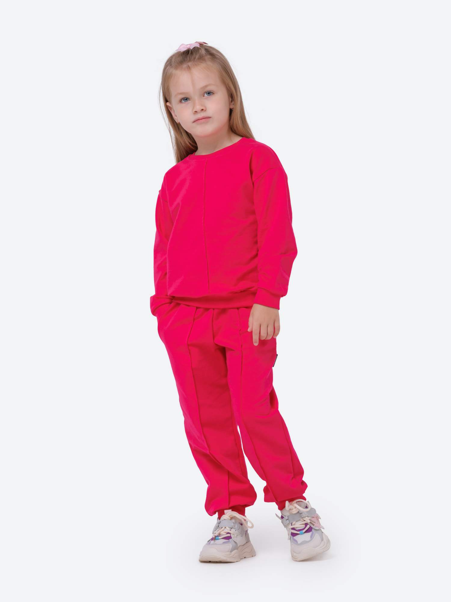 

Костюм повседневный детский VEDDI 2260/6041фп-2024, фуксия, 116, Бежевый, 2260/6041фп-2024