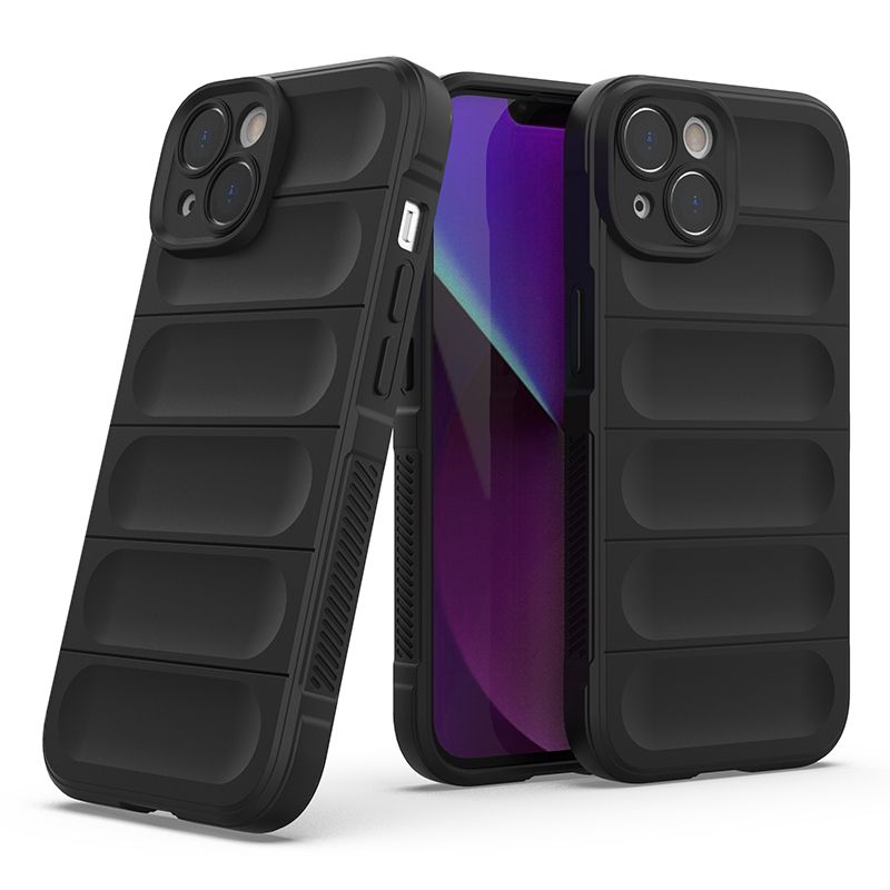 фото Противоударный чехол flexible case для iphone 14 (черный) black panther