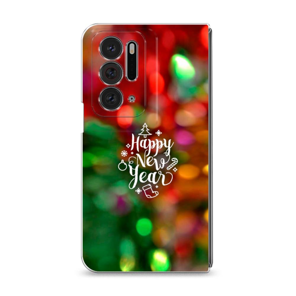 

Чехол на Oppo Find N "Новый Год на елке", Зеленый;красный;желтый, 259650-5