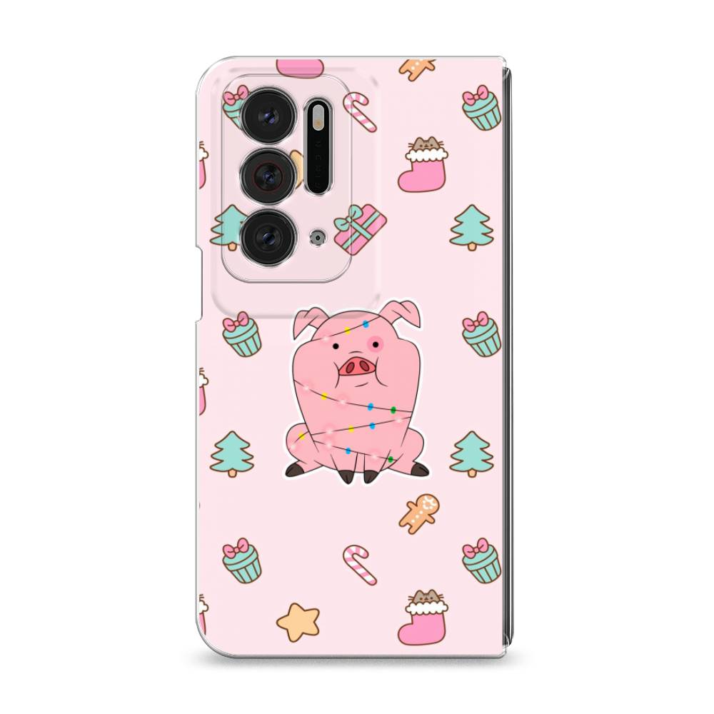

Чехол на Oppo Find N "Розовая свинка", Розовый;зеленый, 259650-5