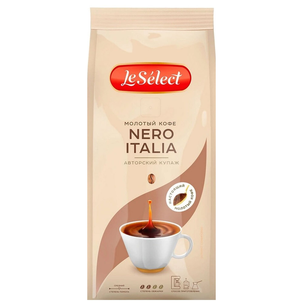 Кофе Le Select Nero Italia натуральный молотый 200 г