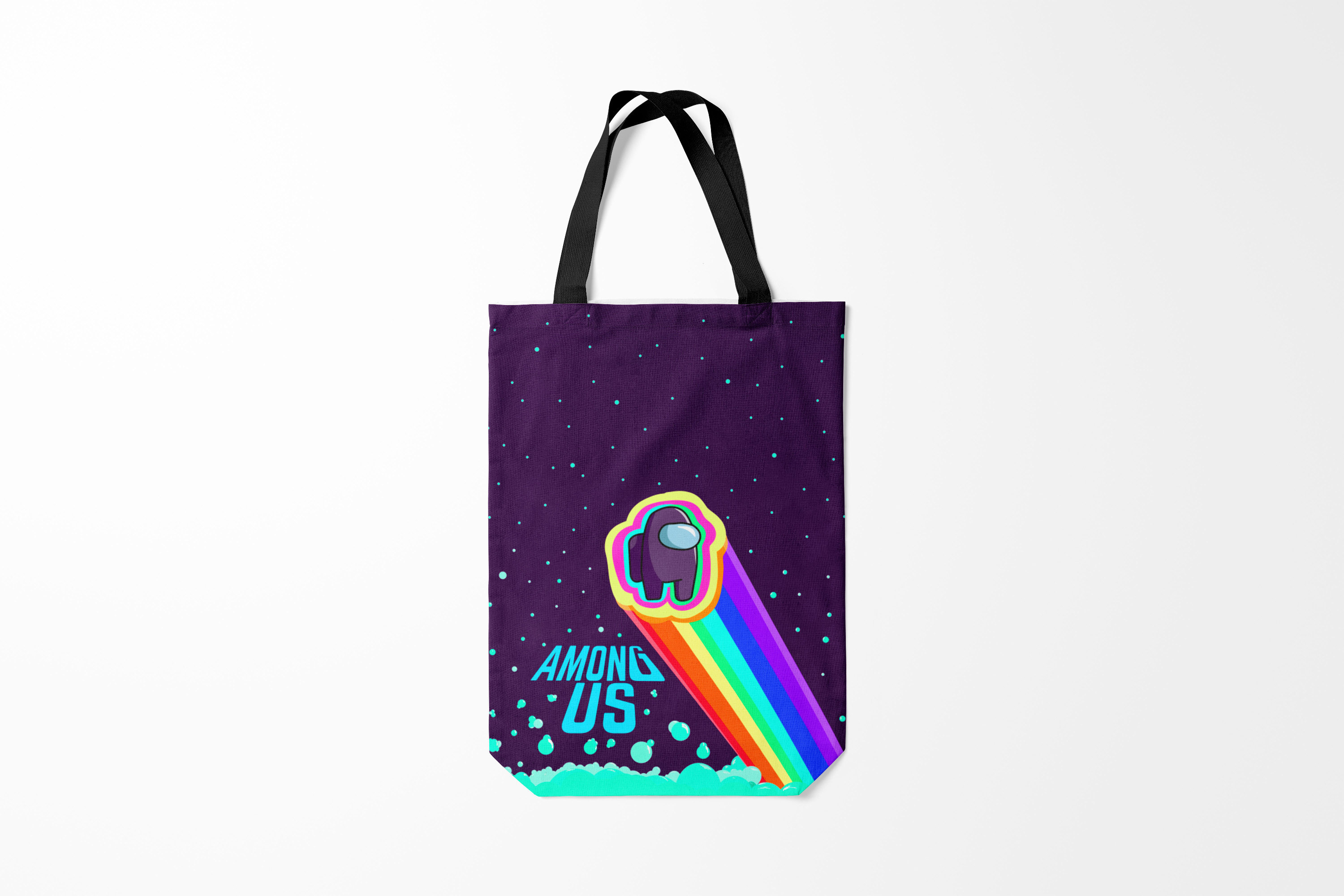 

Сумка шoппер унисекс Burnettie Among us neon rainbow,, Among us neon rainbow