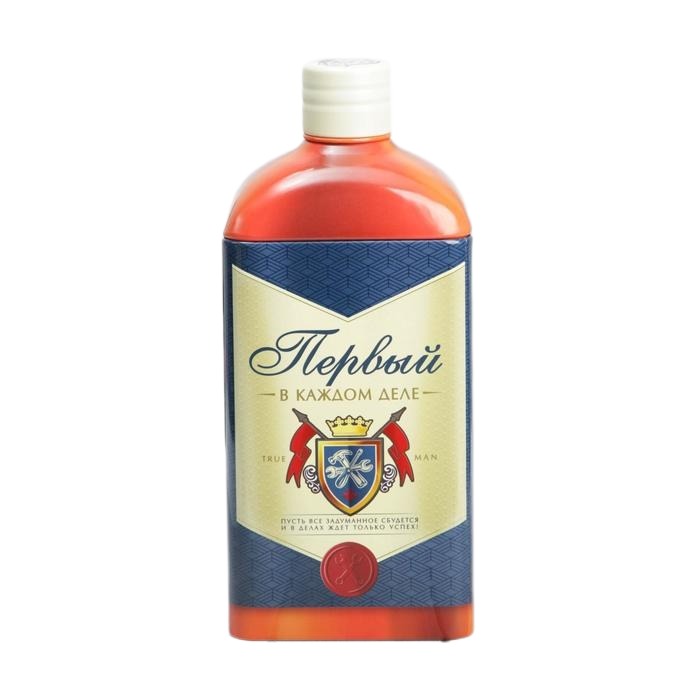 

Коробка жестяная в форме бутылки под крепкий алкоголь "Первый", Оранжевый