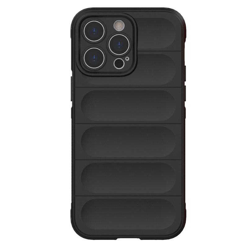 фото Противоударный чехол flexible case для iphone 14 pro (черный) black panther