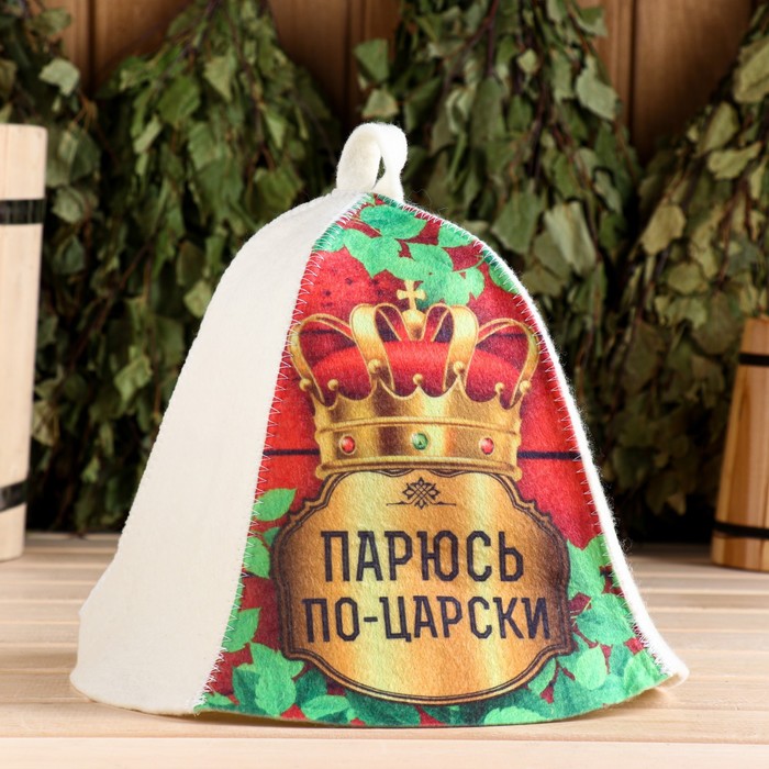 

Шапка для бани Парюсь по -царски 9224497 onesize разноцветный, Белый, Парюсь по -царски