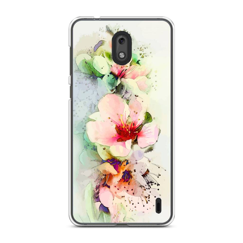 

Чехол на Nokia 2 "Нежные цветы", Зеленый;розовый, 120850-2