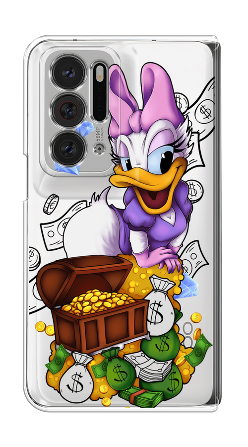 

Чехол на Oppo Find N "Rich Daisy Duck", Коричневый;белый;фиолетовый, 259650-6