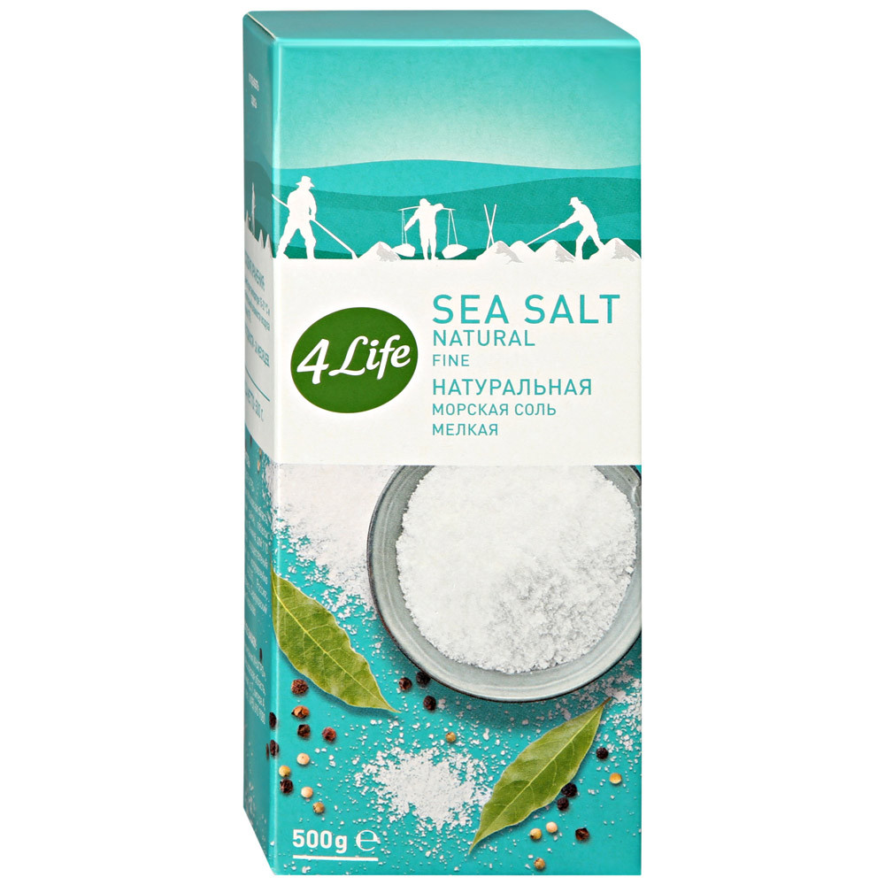 Соль 4LIFE морская мелкая натуральная 500 г