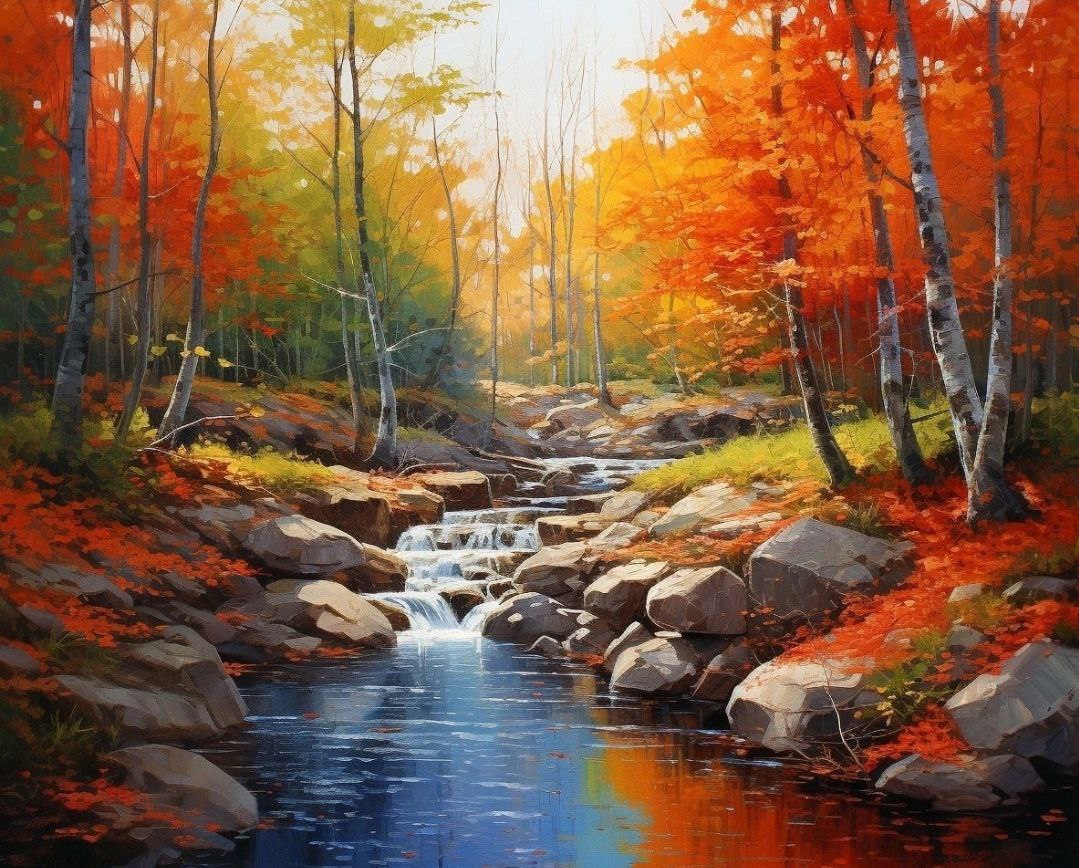 Картина по номерам Paintboy Осень, холст на подрамнике 40х50 см, GX46464