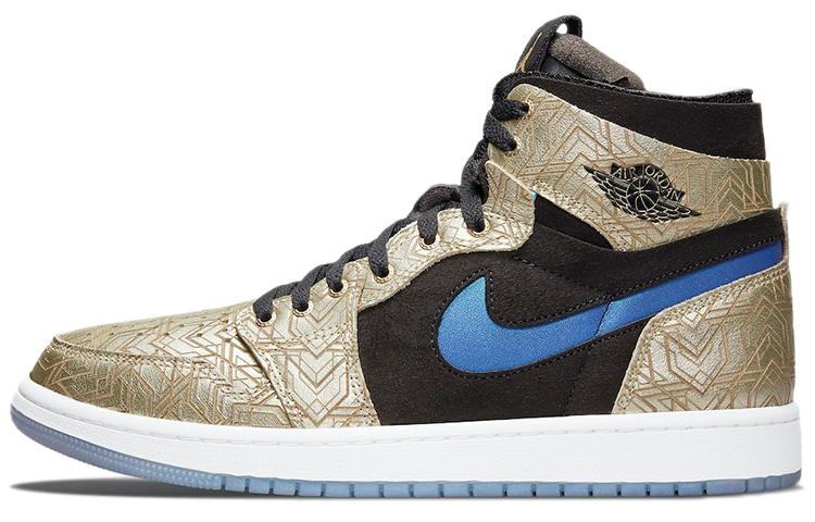 

Кеды унисекс Jordan Air Jordan 1 high zoom air cmft gc gold laser золотистые 45.5 EU, Золотистый, Air Jordan 1 high zoom air cmft gc gold laser