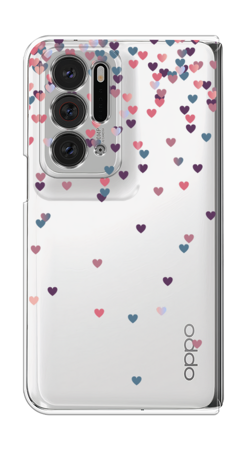

Чехол на Oppo Find N "Посыпка сердечки", Розовый;фиолетовый, 259650-3