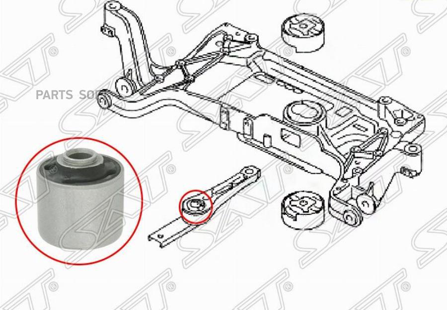 SAT ST-3C0199855JC Картридж задней подушки двигателя VW JETTA 05-16GOLF 03-PASSAT 05-15 890₽