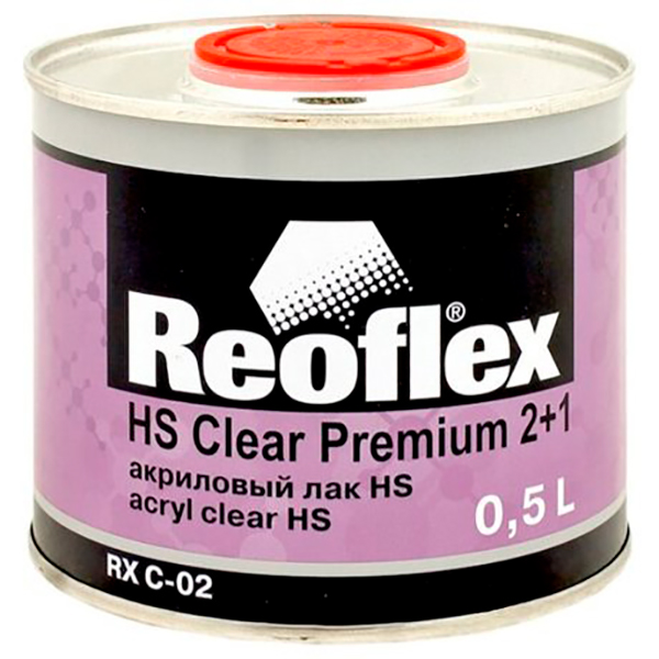 Лак Reoflex Premium акриловый HS 2+1 0.5л  (БЕЗ ОТВЕРДИТЕЛЯ, нужен отвердитель184394t)