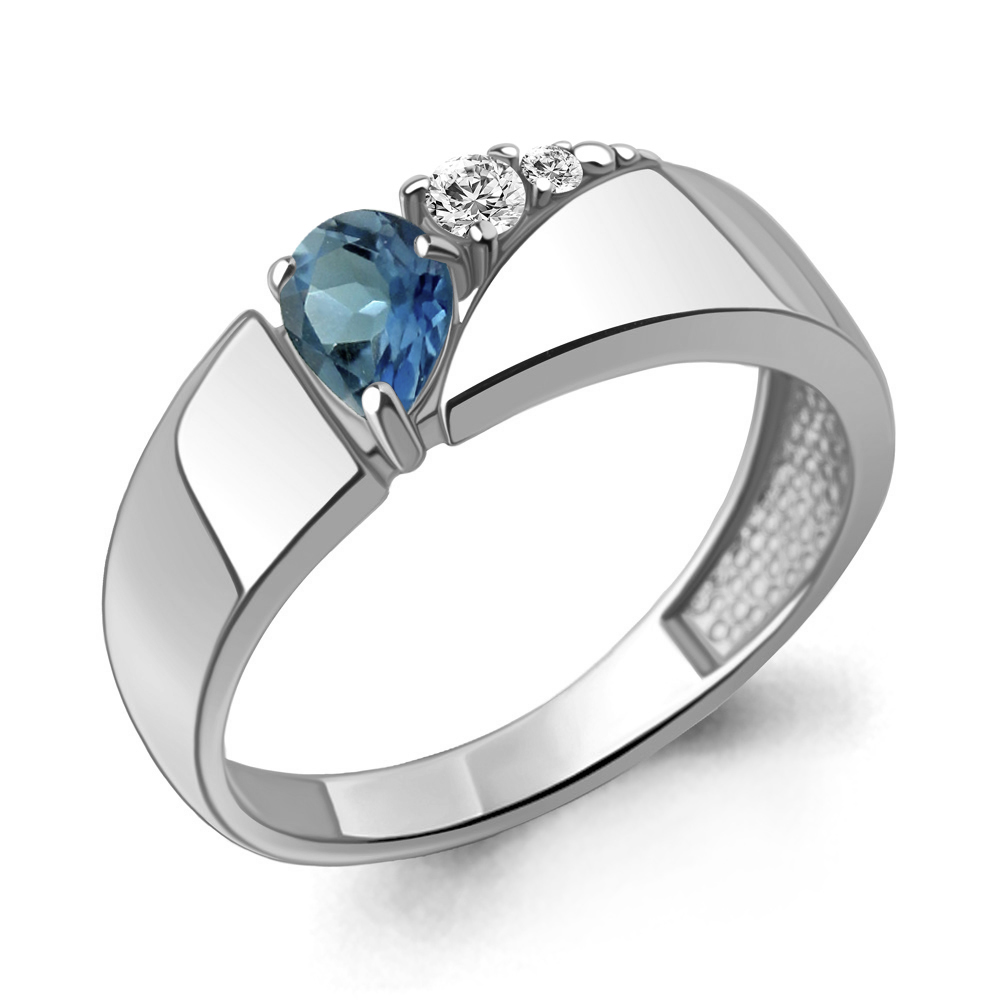 

Кольцо из серебра р.  AQUAMARINE 6975008А_925_р, 6975008А_925_р