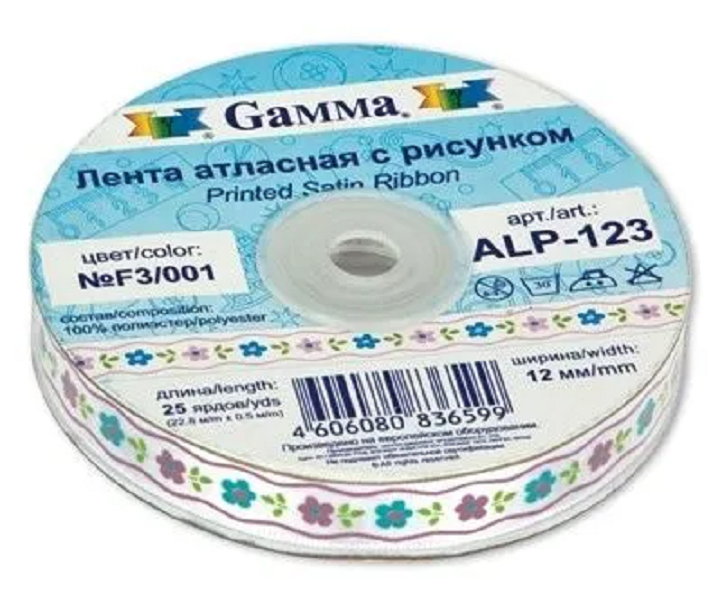 

Лента Gamma 12 мм, 1/2", с рисунком 22,8+-0,5 м, B1/021 бабочки оранжевые