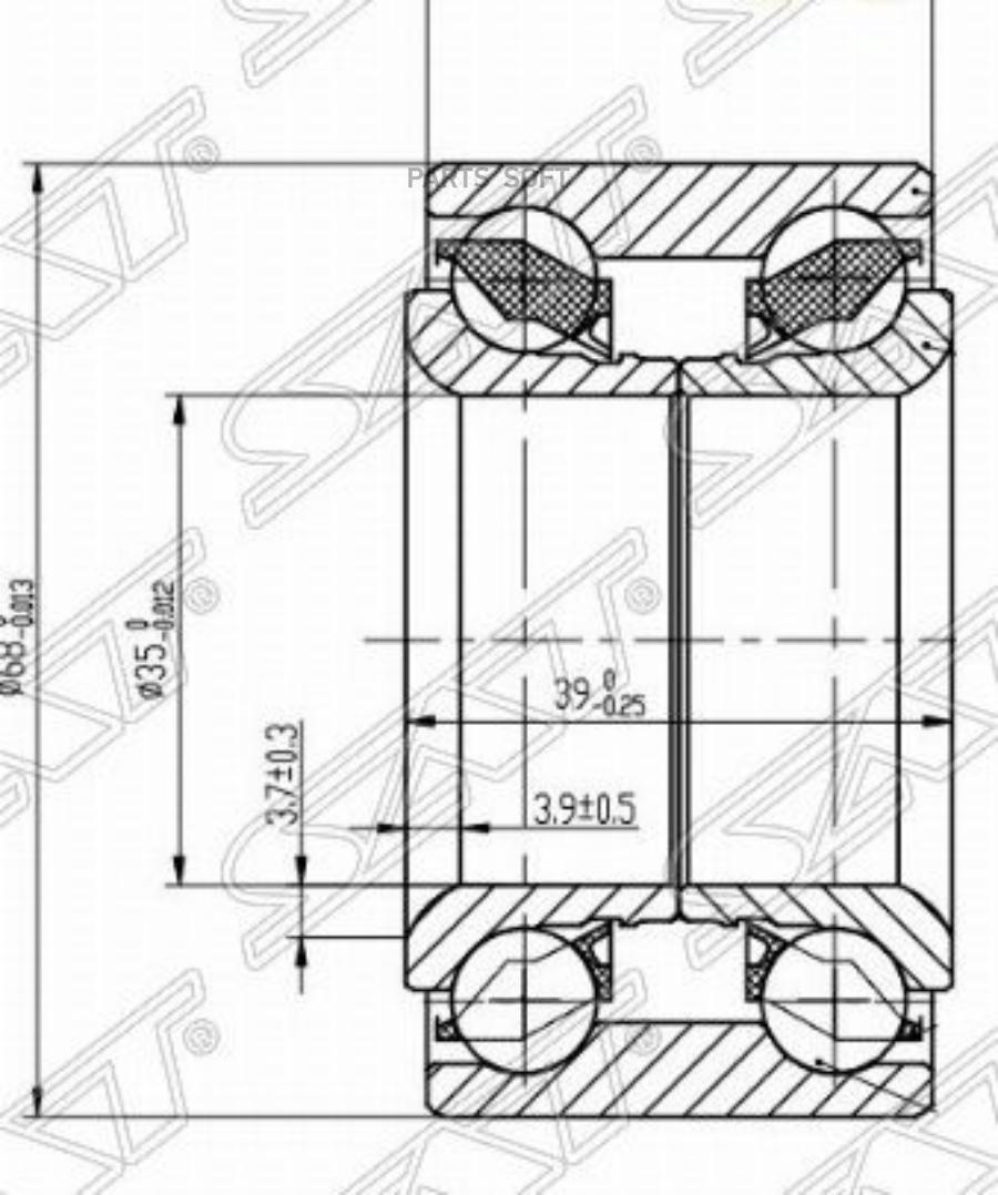 

Подшипник Перед Ступицы Nissan March/Micra/Cube 90-02 Sat арт. ST-40210-41B00