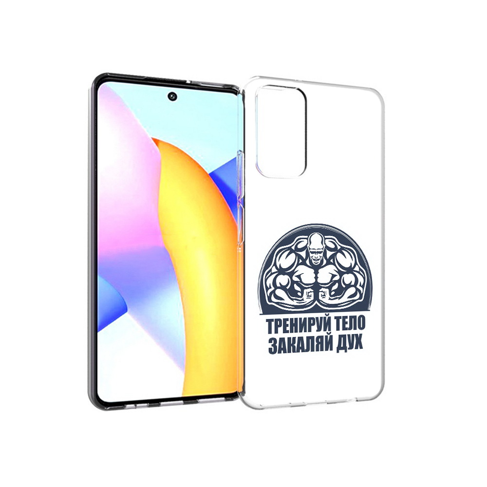 

Чехол MyPads Tocco для Huawei Honor 10 X Lite бодибилдинг закаляй дух, Прозрачный, Tocco