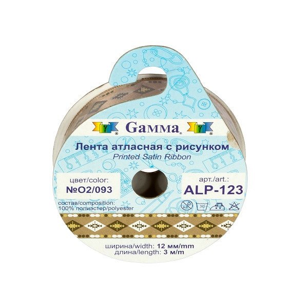 

Лента Gamma 12 мм, 1/2", с рисунком, 5х3 м, L2/001 полоски, белый