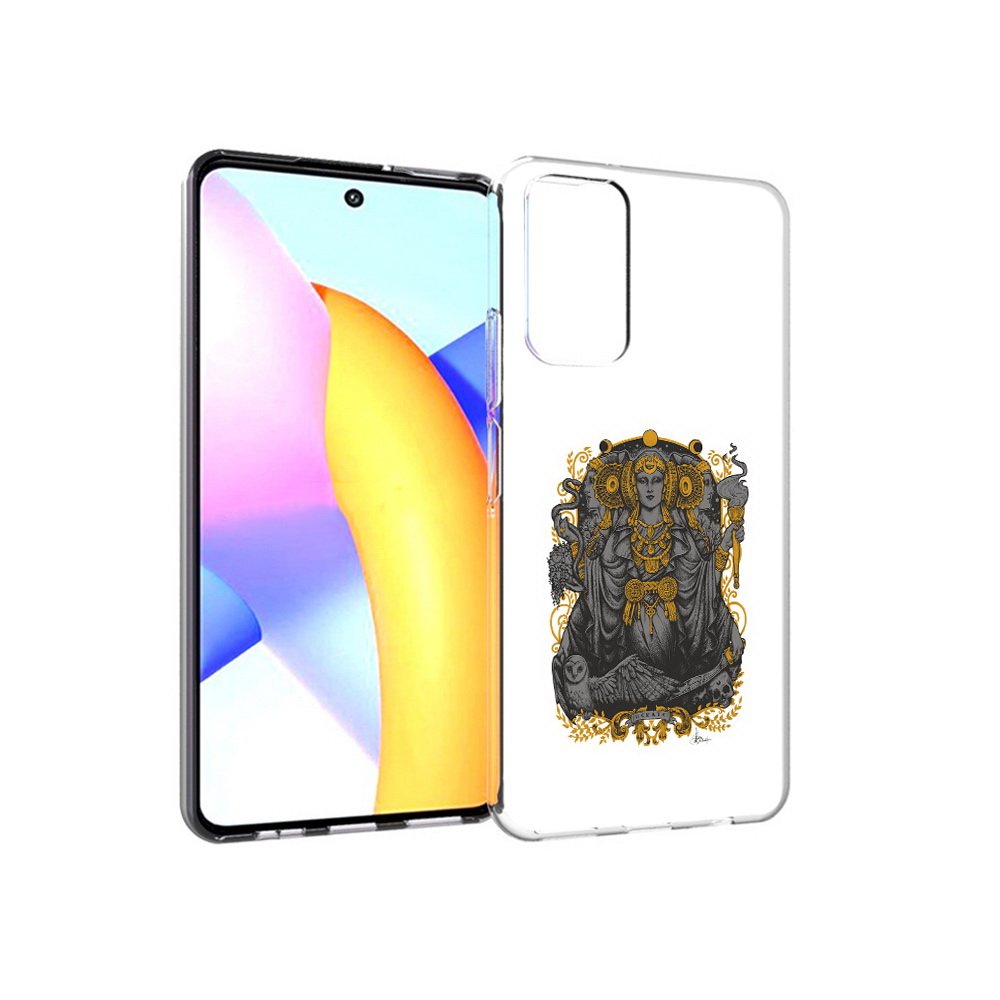 

Чехол MyPads Tocco для Huawei Honor 10 X Lite божество с золотыми элементами, Прозрачный, Tocco