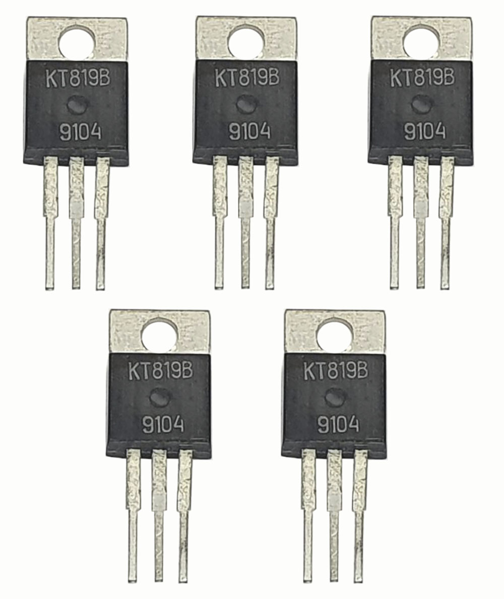 Транзистор КТ819В, 5 штук / Аналоги: 2Т819В, 2N5492, 2N5494, 2N6099, 2N6130 / n-p-n