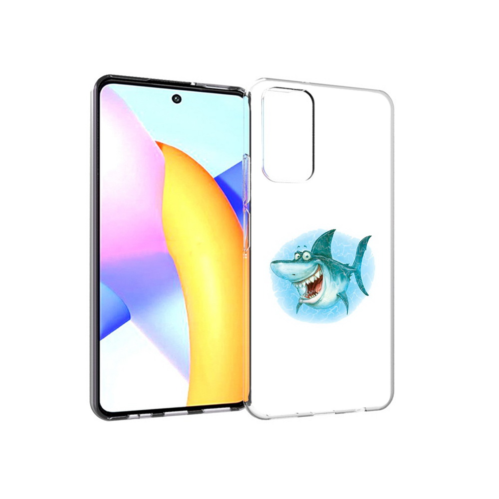 

Чехол MyPads Tocco для Huawei Honor 10 X Lite веселая акула, Прозрачный, Tocco