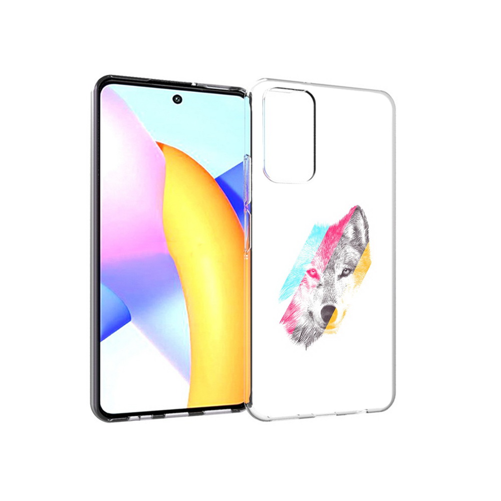 

Чехол MyPads Tocco для Huawei Honor 10 X Lite волк градиент, Прозрачный, Tocco