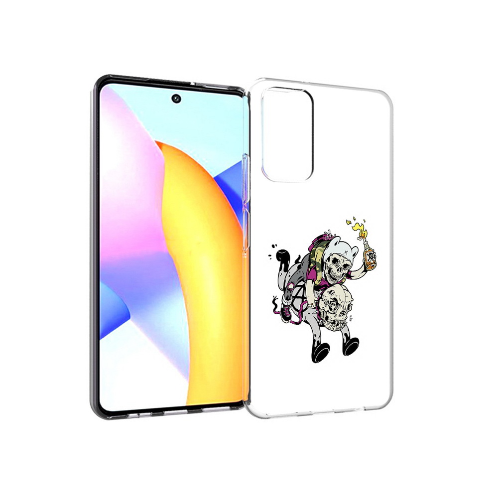 

Чехол MyPads Tocco для Huawei Honor 10 X Lite время приключений скелеты, Прозрачный, Tocco