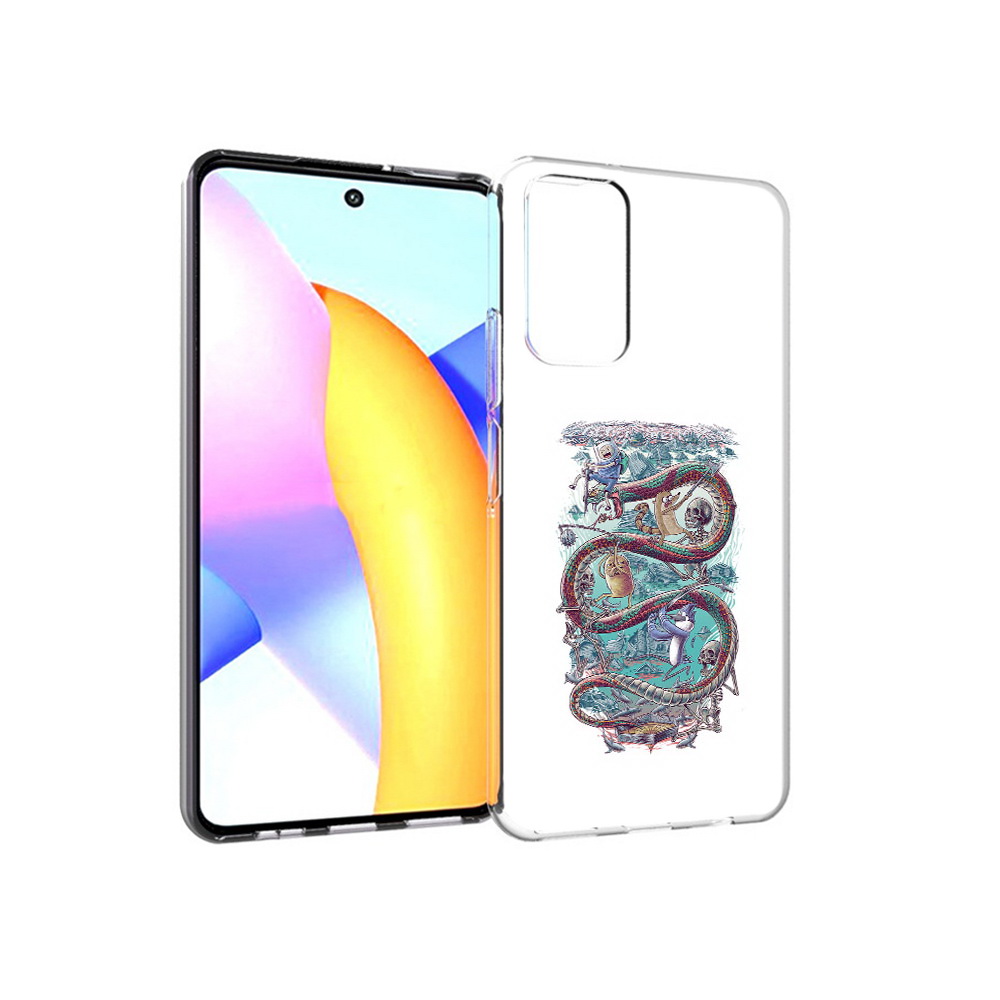 

Чехол MyPads Tocco для Huawei Honor 10 X Lite время приключений страшилка, Прозрачный, Tocco