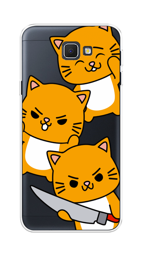 

Чехол на Samsung Galaxy J5 Prime 2016 "Опасные котики", Оранжевый;серый;белый, 22950-1
