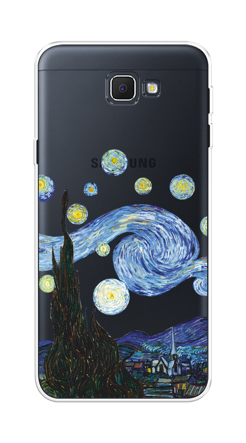 

Чехол на Samsung Galaxy J5 Prime 2016 "Ночь Ван Гога", Голубой;синий;черный, 22950-1