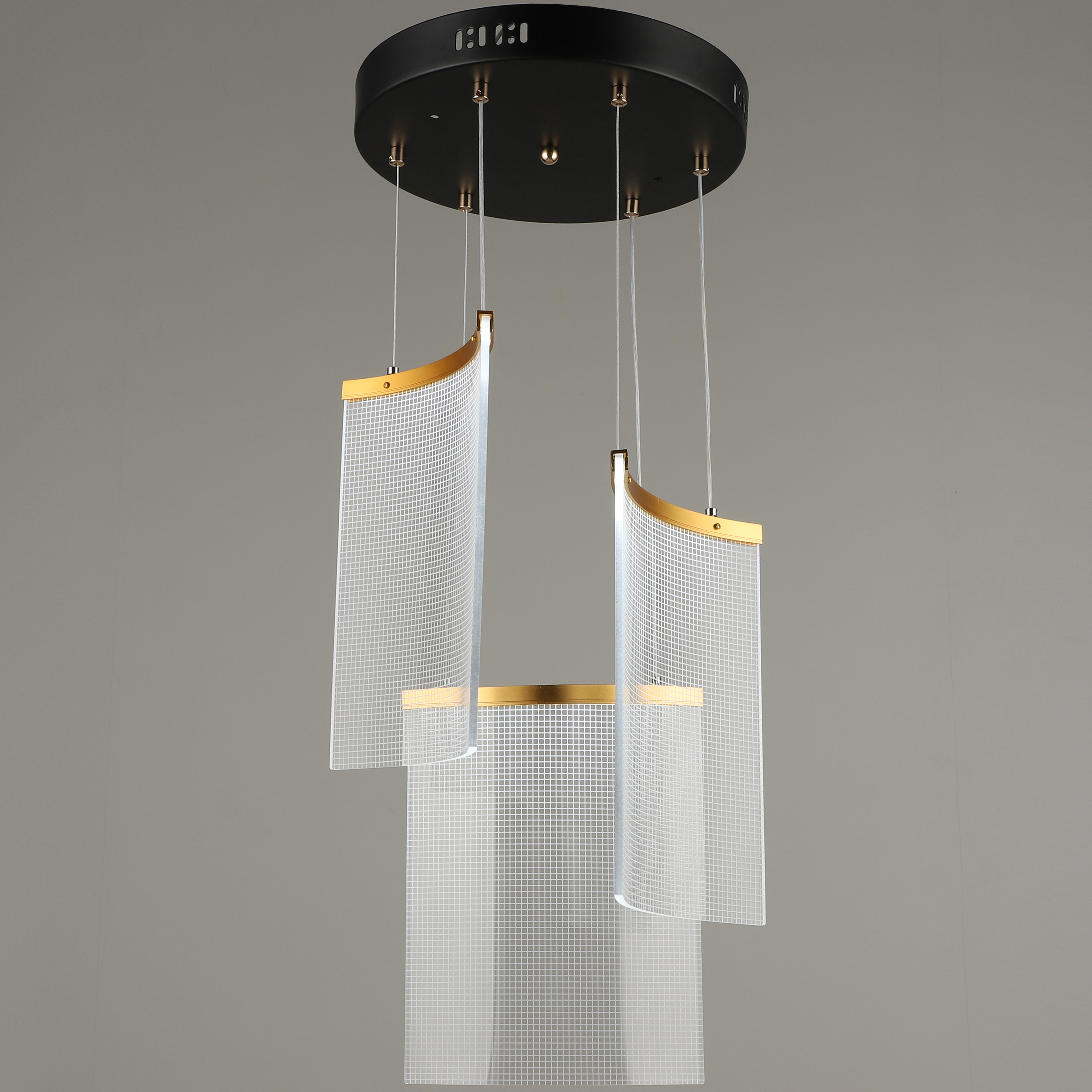 

Люстра подвесная, светодиодная S2123/3 BK+GD, LEDx12W