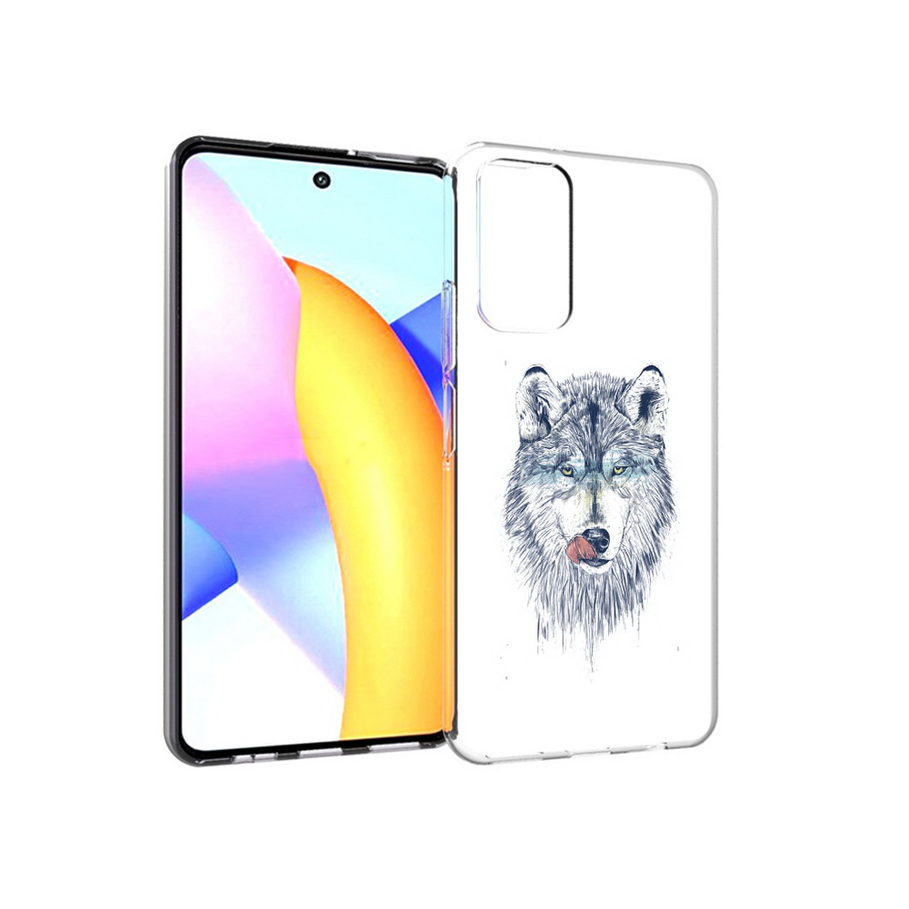 

Чехол MyPads Tocco для Huawei Honor 10 X Lite голодгый волк, Прозрачный, Tocco