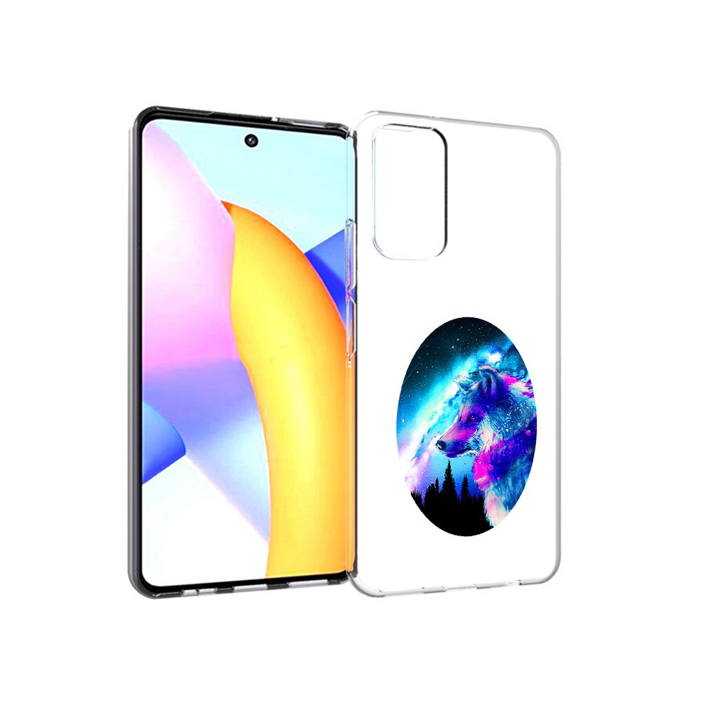 

Чехол MyPads Tocco для Huawei Honor 10 X Lite голубой волк, Прозрачный, Tocco